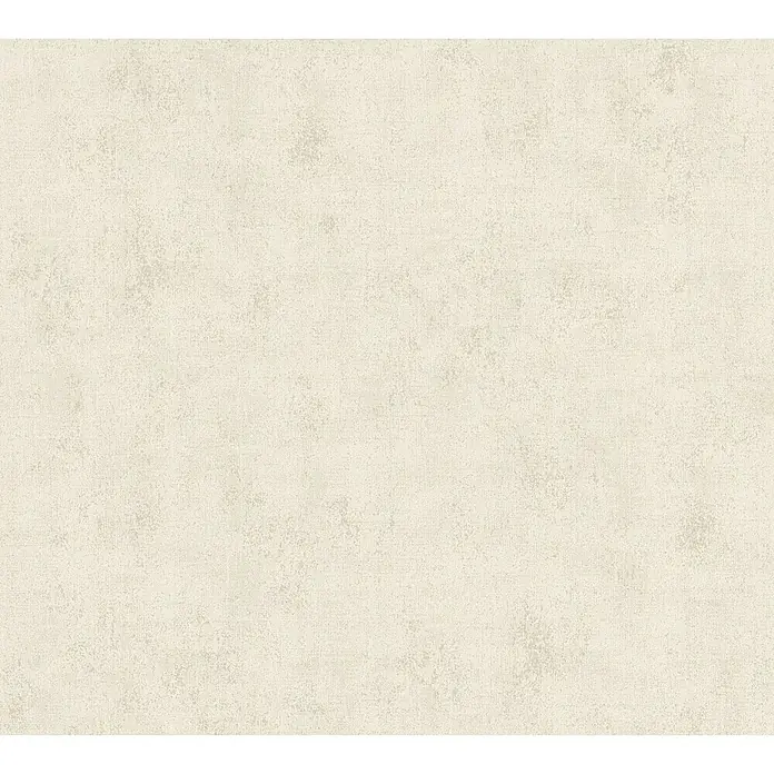 A.S. Création Neue Bude 2.0 ED II Vliestapete I - Beige, Uni, 10,05 x 0,53 m - Nahaufnahme einer eleganten, elfenbeinfarbenen Tapete mit einer subtilen, strukturierten Oberfläche, die jedem Raum einen Hauch von Raffinesse verleiht.