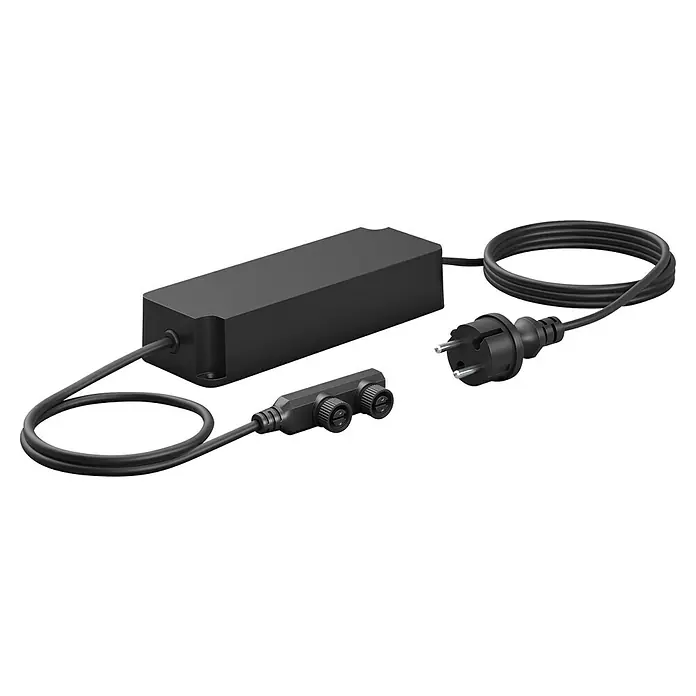Philips Hue Netzteil Outdoor - Max. Leistung: 100 W, Schwarz, L x B x H: 20 x 7 x 4,5 cm - Schwarzer LED-Transformator mit Kabel und Stecker, ideal für Beleuchtungssysteme. Kompaktes Design und einfache Installation für den Innenbereich.