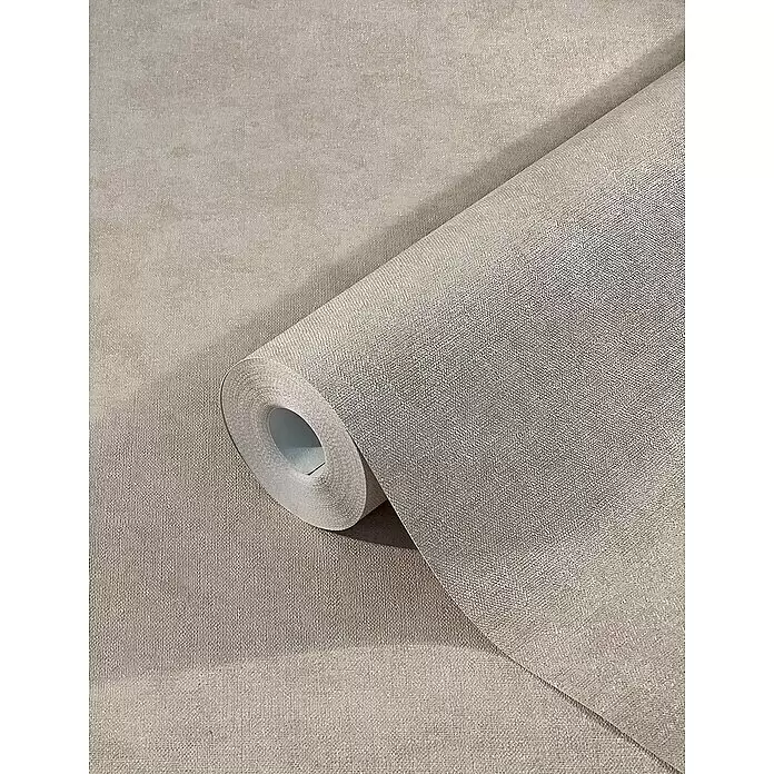 Marburg Shades Vliestapete - Rosa, Uni, 10,05 x 0,53 m - Helle beigefarbene Tapetenrolle mit gewebtem Leinenmuster.
