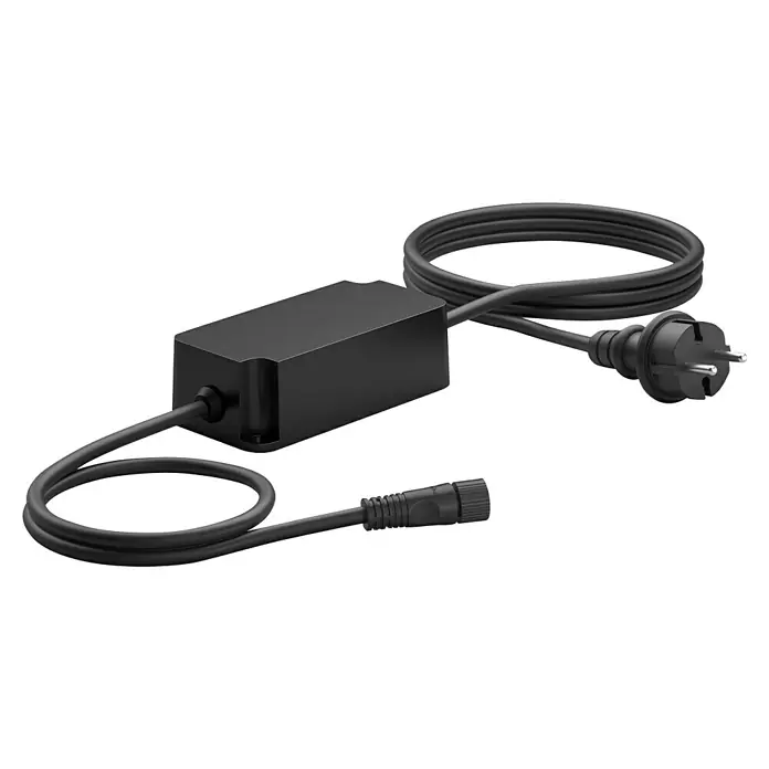 Philips Hue Netzteil Outdoor - Max. Leistung: 40 W, Schwarz, L x B x H: 13,2 x 6,5 x 4,1 cm - Schwarzer LED-Treiber mit Anschlusskabel und Stecker für den einfachen Anschluss von LED-Leuchten. Zuverlässige Stromversorgung für Ihre Beleuchtung.