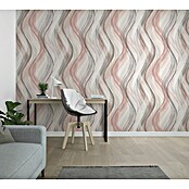 Marburg Shades Vliestapete (Rosa-Greige, Wellen, 10,05 x 0,53 m) | BAUHAUS