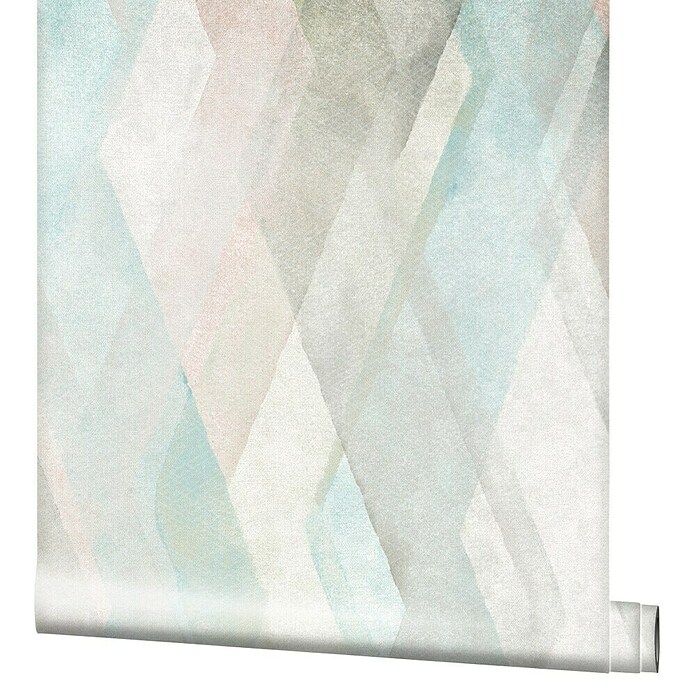 Marburg Shades Vliestapete (Greige-Blau, Grafisch, 10,05 x 0,53 m) | BAUHAUS
