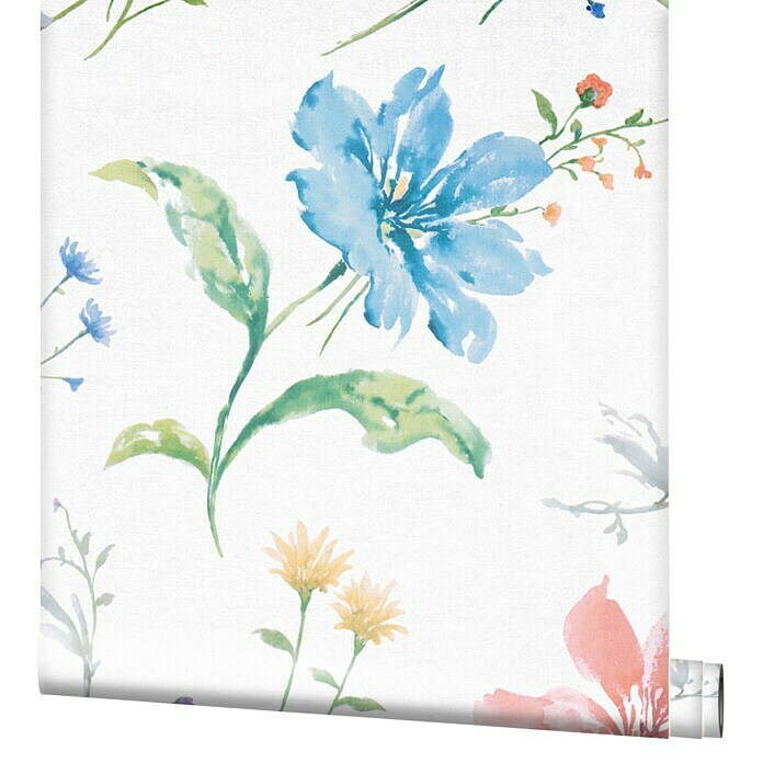 Marburg Shades Vliestapete (Weiß, Floral, 10,05 x 0,53 m) | BAUHAUS