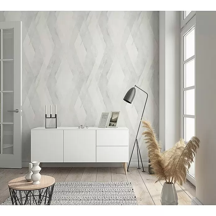 Marburg Shades Vliestapete - Greige, Grafisch, 10,05 x 0,53 m - Stimmungsaufnahme