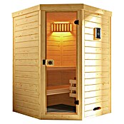 Weka Massivholzsauna Laukkala (Mit 3,6 kW Ofen mit digitaler Steuerung, L x B x H: 138,6 x 138,6 x 200 cm) | BAUHAUS