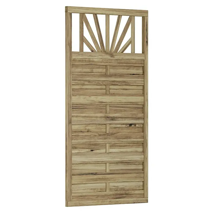 T & J Sichtschutzelement - B x H: 90 x 180 cm, Braun - Diese Gartentür aus Holz bietet Privatsphäre und ist wetterfest. Sie schützt deinen Garten vor unerwünschten Blicken und trägt zur Gartengestaltung bei.