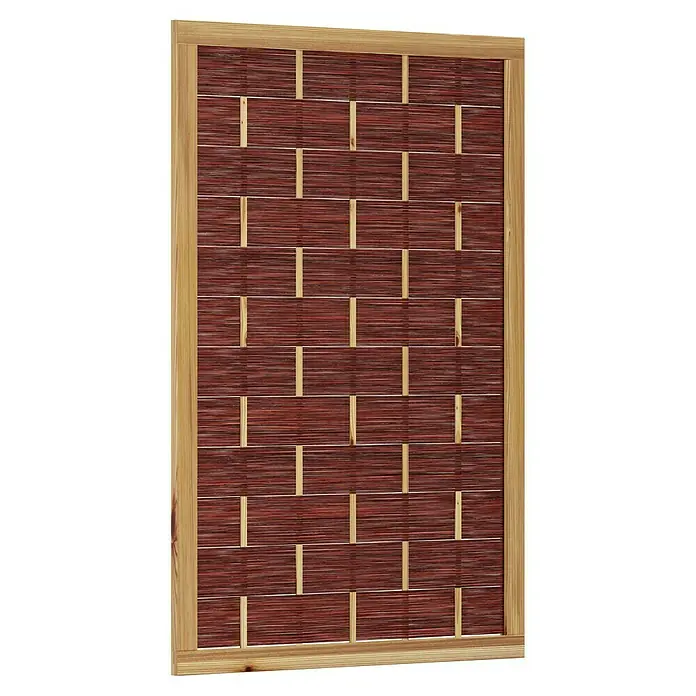 T & J Sichtschutzelement Ätna Gebeizt - 120 x 180 cm, Braun - Dekoratives Holzpaneel mit einem Rahmen, der eine auffällige Ergänzung für jede Wand darstellt und rustikalen Charme versprüht.