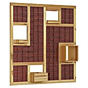 T & J Sichtschutzelement 3D Labo (180 x 180 cm, 4 Fenster, Naturbelassen, Braun) | BAUHAUS