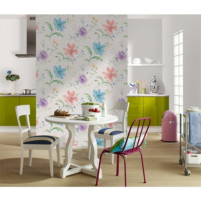 Marburg Shades Vliestapete (Greige, Floral, 10,05 x 0,53 m) | BAUHAUS