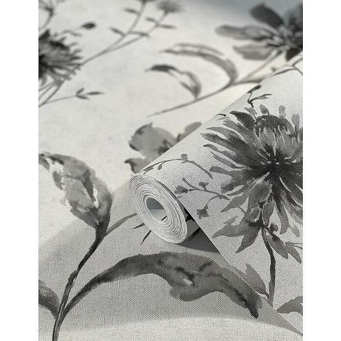 Marburg Shades Vliestapete (Grau, Floral, 10,05 x 0,7 m) | BAUHAUS