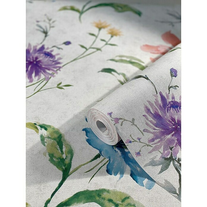 Marburg Shades Vliestapete (Greige, Floral, 10,05 x 0,53 m) | BAUHAUS