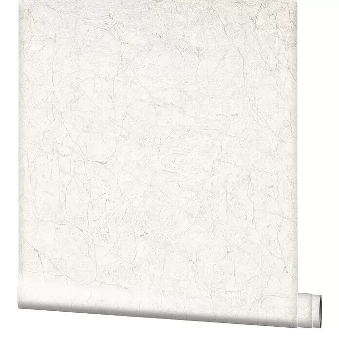 Marburg Vintage Deluxe Vliestapete Craquelée-Risse - Greige, Grafisch, 10,05 x 0,53 m - Hellfarbige Tapetenrolle mit subtilem Krakelé-Muster.