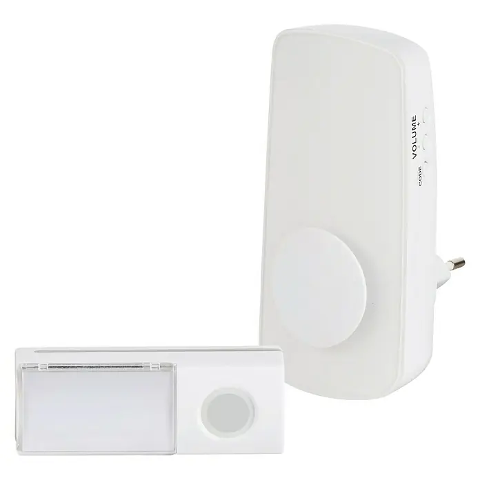 Heidemann Funk-Gong-Set 70827 HX Ocean 230V - Betrieb Empfänger: 230 V/50 Hz, Reichweite ca.: 200 m, 90 dB, IP55 - Drahtlose Türklingel-Set, bestehend aus einem Empfänger für die Steckdose und einem Sender mit Namensschild, für eine einfache Installation.