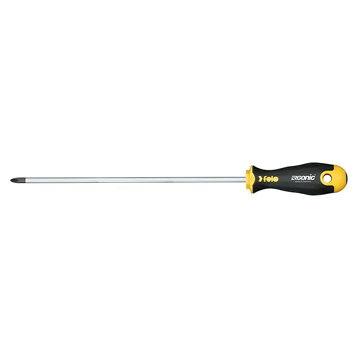 Wisent Schraubendreher - PH 2, Klingenlänge: 30 cm - Der Felo Ergonic Schraubendreher, ein hochwertiges Werkzeug mit ergonomischem Griff, ideal für präzise Schraubarbeiten in Werkstatt und Haushalt.