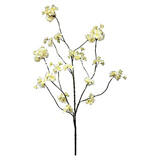 Kunstbloem Prunus Malaga (Hoogte: 126 cm, Polyester, Wit)