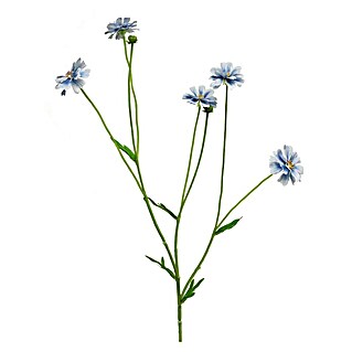 Kunstbloem Centaurea Madelon (Hoogte: 64 cm, Polyester, Blauw)