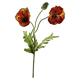 Kunstbloem Poppy Flora (Hoogte: 70 cm, Polyester, Oranje)