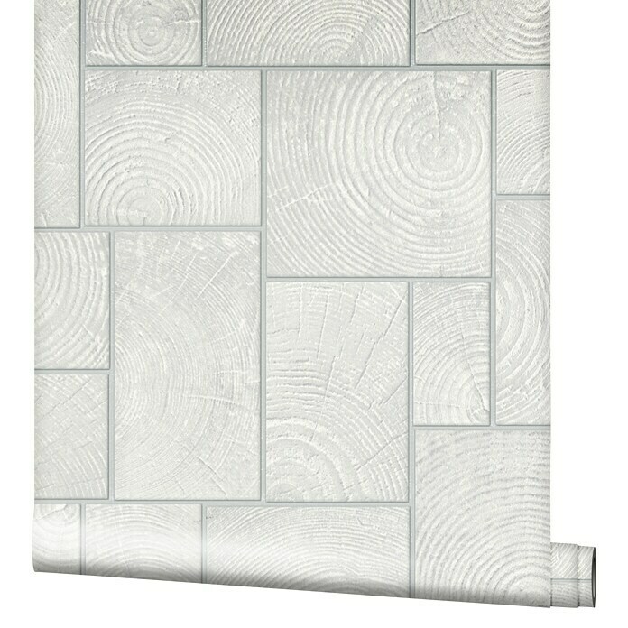 Marburg Natural Opulence Vliestapete (Weiß-Grau, Holzoptik, 10,05 x 0,7 m) | BAUHAUS