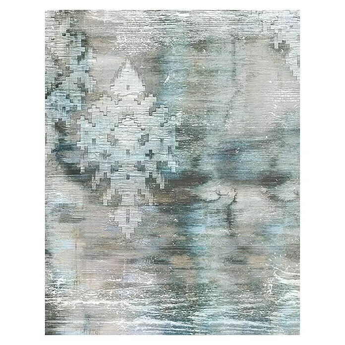 Marburg Smart Art Gallery Fototapete Shabby Chic - B x H: 2,12 x 2,7 m, Vlies, Version II - Blau-Grau - Texturierte abstrakte Kunst in Blau-Grau mit verwitterten Blockmustern.