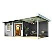 Weka Saunahaus Salo (Mit 7,5 kW Ofen mit digitaler Steuerung, Grau, L x B x H: 601 x 298 x 237 cm) | BAUHAUS