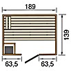 Weka Massivholzsauna Valida (Mit 4,5 kW Bio-Ofen mit digitaler Steuerung, L x B x H: 187 x 137 x 203,5 cm) | BAUHAUS