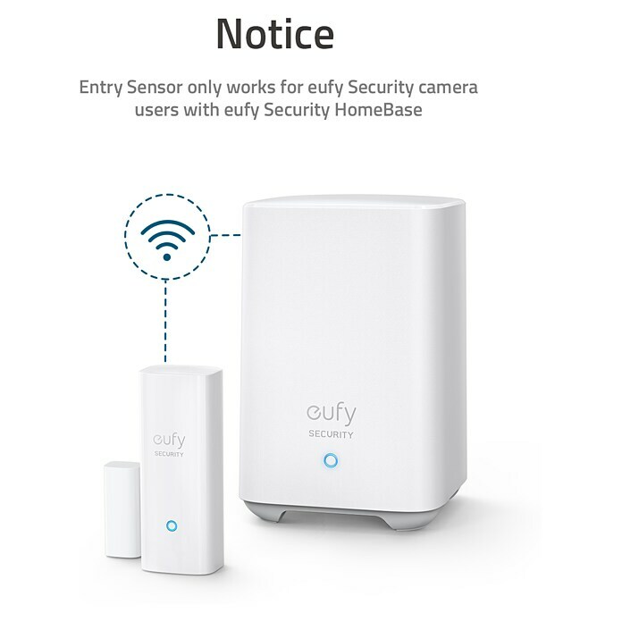 Eufy Alarmanlage Tür- & Fensterkontakt T8900Wetterbeständig, L x B x H: 74 x 30 x 110 mm Info