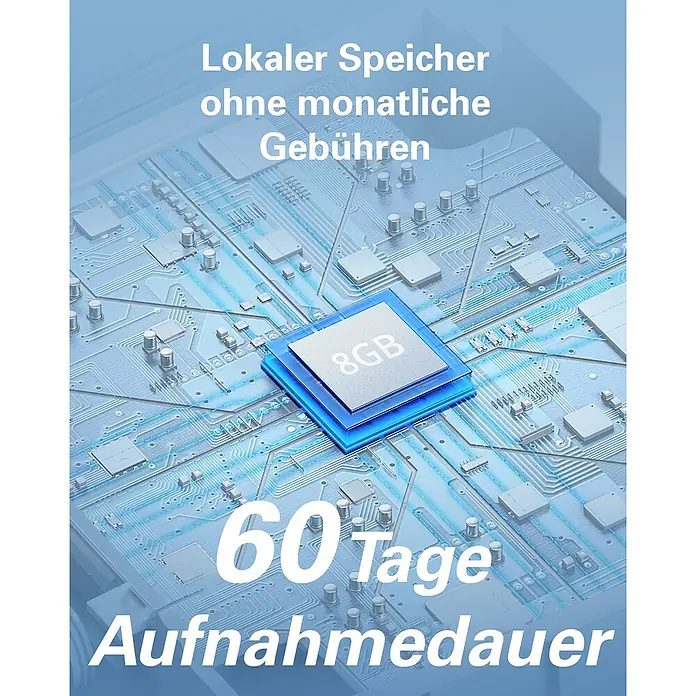 Eufy Überwachungskamera SoloCam S40 T8124 - L x B x H: 172 x 96 x 175 mm - Lokaler 8GB Speicher für 60 Tage Aufnahmedauer ohne monatliche Gebühren.