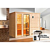 Weka Massivholzsauna 531 GTF Gr.4 BioS (Mit 7,5 kW Bio Ofen mit externer Steuerung, Außenmaß: 198 x 248 x 203,5 cm)