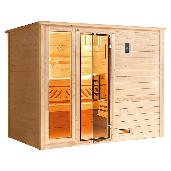 Weka Massivholzsauna BERGEN 7,5 kW BioS GT/F Gr.3