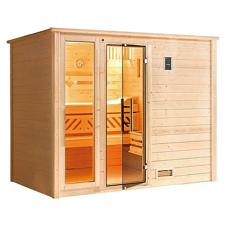 Weka  Massivholzsauna BERGEN 7,5 kW BioS GT/F Gr.3