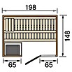 Weka Massivholzsauna BERGEN (Mit 7,5 kW Ofen mit digitaler Steuerung, L x B x H: 188 x 138 x 205 cm) | BAUHAUS