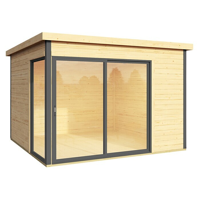 Weka Gartenhaus 412 (Außenmaß inkl. Dachüberstand (B x T): 319,6 x 319,6 cm, Holz, Natur)