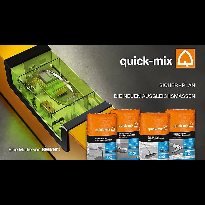 Quick-Mix Ausgleichsmasse Sicher+Plan8 kg, Schichtdicke: 1 - 10 mm Product