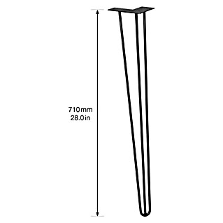 Wagner System Möbelfuß-Set Hairpin Design (Höhe: 71 cm, Stahl, 4 Stk.)