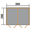 Weka Gartenhaus 607 Variante 3 (Außenmaß inkl. Dachüberstand (B x T): 408 x 318 cm, Holz) | BAUHAUS
