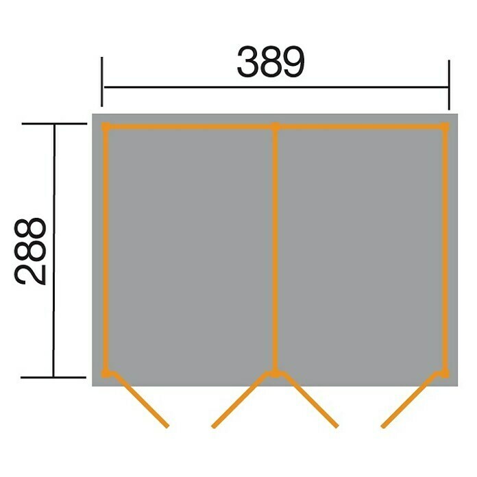 Weka Gartenhaus 607 Variante 3 (Außenmaß inkl. Dachüberstand (B x T): 408 x 318 cm, Holz) | BAUHAUS