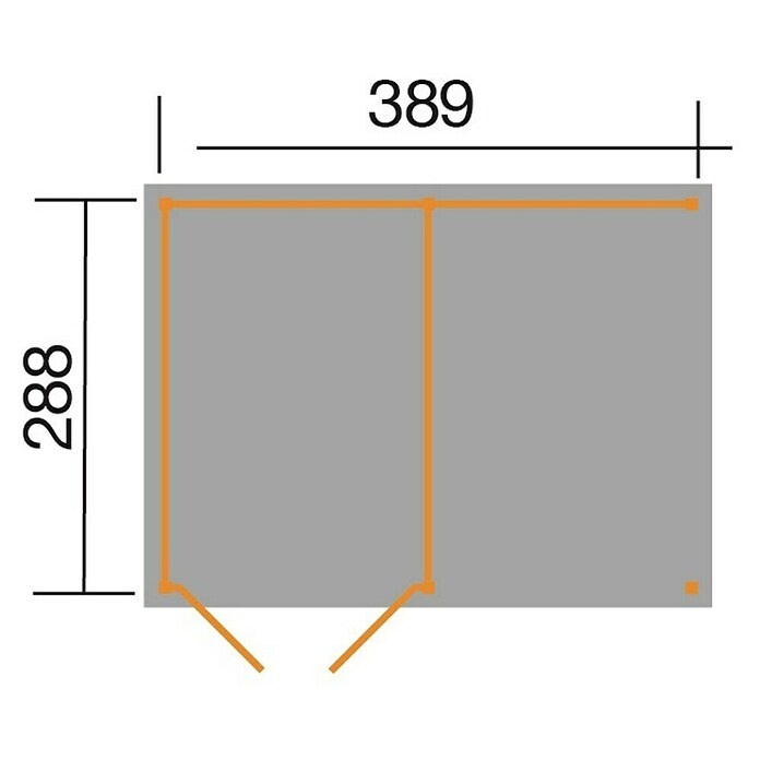 Weka Gartenhaus 607 Variante 2 (Außenmaß inkl. Dachüberstand (B x T): 408 x 318 cm, Holz) | BAUHAUS