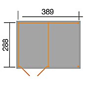Weka Gartenhaus 607 Variante 2 (Außenmaß inkl. Dachüberstand (B x T): 408 x 318 cm, Holz) | BAUHAUS