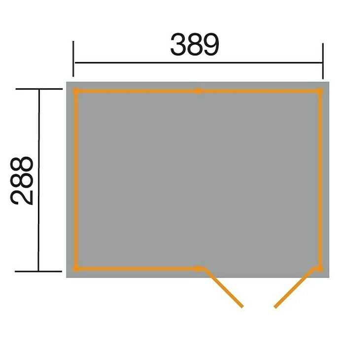 Weka Gartenhaus 607 Variante 4 (Außenmaß inkl. Dachüberstand (B x T): 408 x 318 cm, Holz, Kesseldruckimprägniert) | BAUHAUS