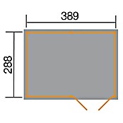 Weka Gartenhaus 607 Variante 4 (Außenmaß inkl. Dachüberstand (B x T): 408 x 318 cm, Holz, Kesseldruckimprägniert) | BAUHAUS