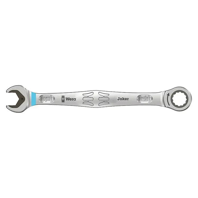 Wera Ringmaulschlüssel Joker - 11 mm - Ein Wera Joker Maulschlüssel mit Ratschenfunktion, ideal für präzise und schnelle Schraubarbeiten. Das Werkzeug bietet hohe Qualität und Langlebigkeit.