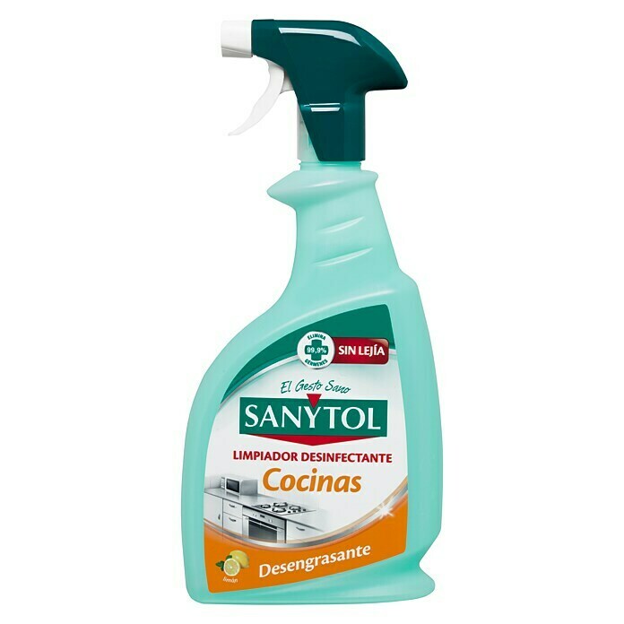 Sanytol Limpiador para cocinas y desinfectante (750 ml, Tipo de envase: Botella con pistola rociadora)