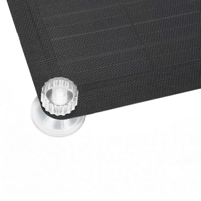 EcoFlow Saugnapf - Farblos, 8 Stk., Höhe: 3 cm, Durchmesser: 4,5 mm - Dunkelgrauer Stoff-Sonnenschutz mit transparentem Saugnapf zur Fensterbefestigung.
