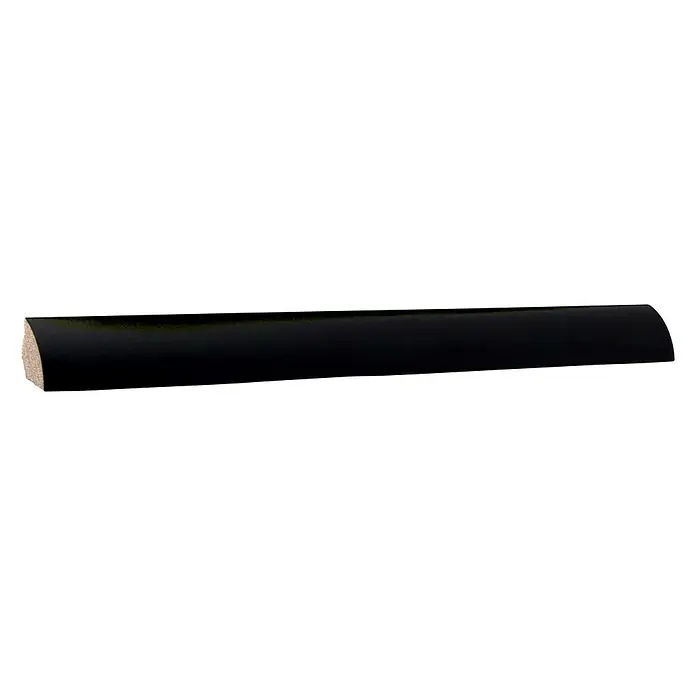 Viertelstab - 240 cm x 14 mm x 14 mm, Fichte, Schwarz - Elegante schwarze Viertelstab-Holzleiste für stilvolle Akzente und saubere Abschlüsse. Ideal für Möbel, Wände und DIY-Projekte.