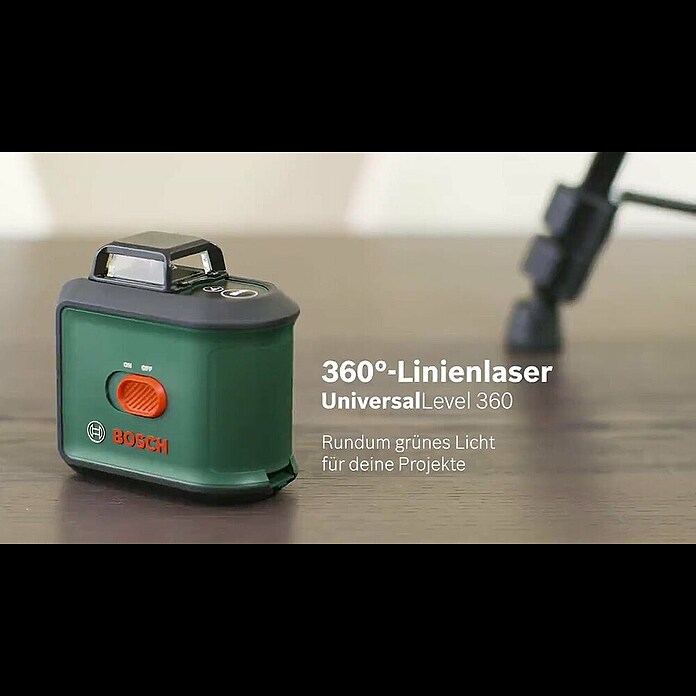 Bosch Universal Kreuzlinienlaser Level 360Max. Arbeitsbereich: 12 m, 7 -tlg. Product