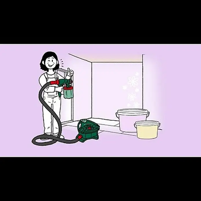 Bosch Farbsprühsystem PFS 7000 - Leistungsaufnahme: 1.400 W, Geeignet für: Alle Farbarten, 1.000 ml - How-to: Streichen  mit den Farbsprhsystemen PFS von Bosch