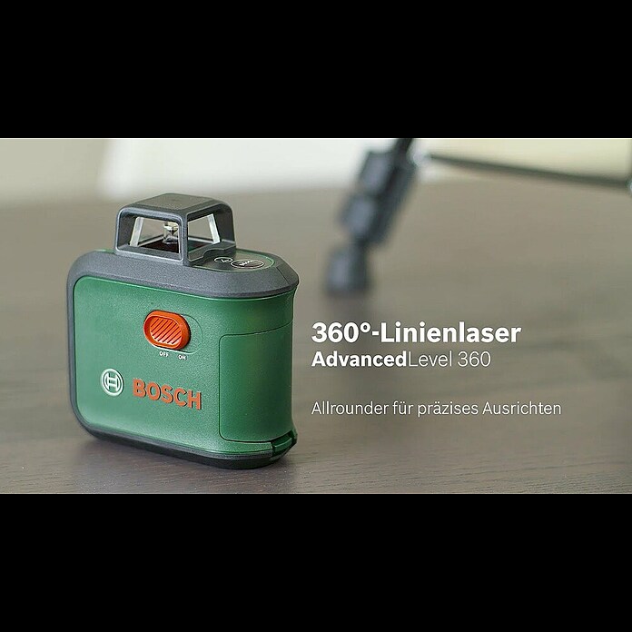 Bosch Advanced Kreuzlinienlaser Level 360Max. Arbeitsbereich: 24 m Product