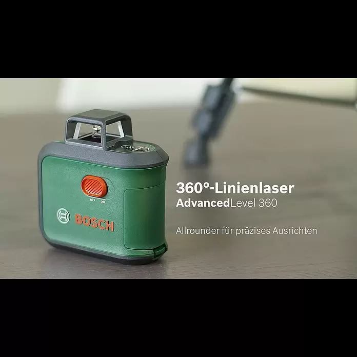 Bosch Kreuzlinienlaser AdvancedLevel 360 - Max. Arbeitsbereich: 12 m, 6 -tlg. - AdvancedLevel 360  der Allrounder fr przises Ausrichten