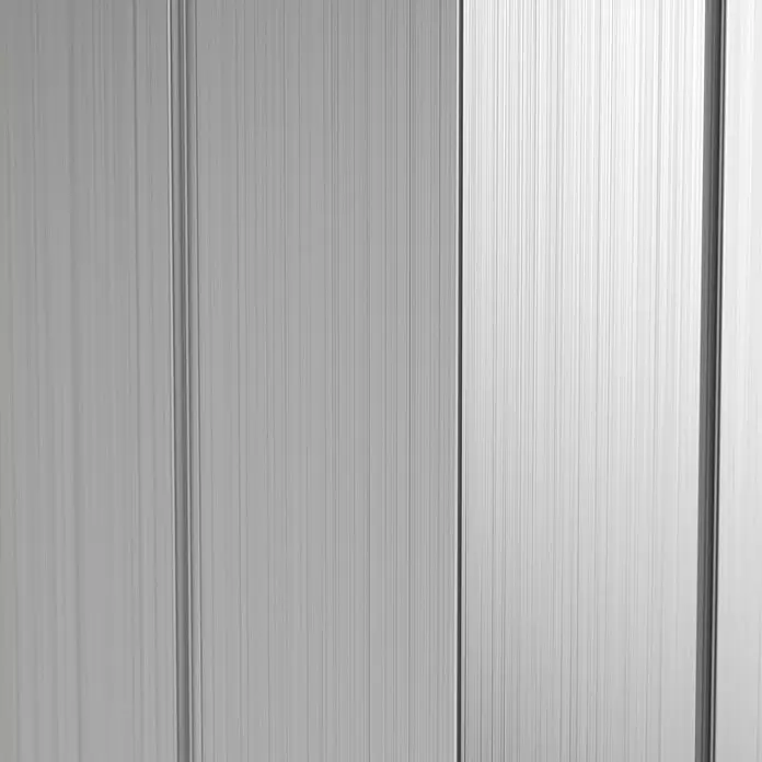 T & J Zaunpfosten-Set - 6,8 cm x 68 mm x 180 cm, Silber, Aluminium - Detailaufnahme
