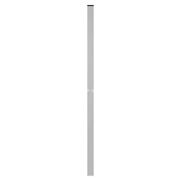 T & J Zaunpfosten-Set - 6,8 cm x 68 mm x 180 cm, Silber, Aluminium - Schlichte, monochrome Textur mit subtilen vertikalen und horizontalen Linien für ein minimalistisches Design oder einen neutralen Hintergrund.
